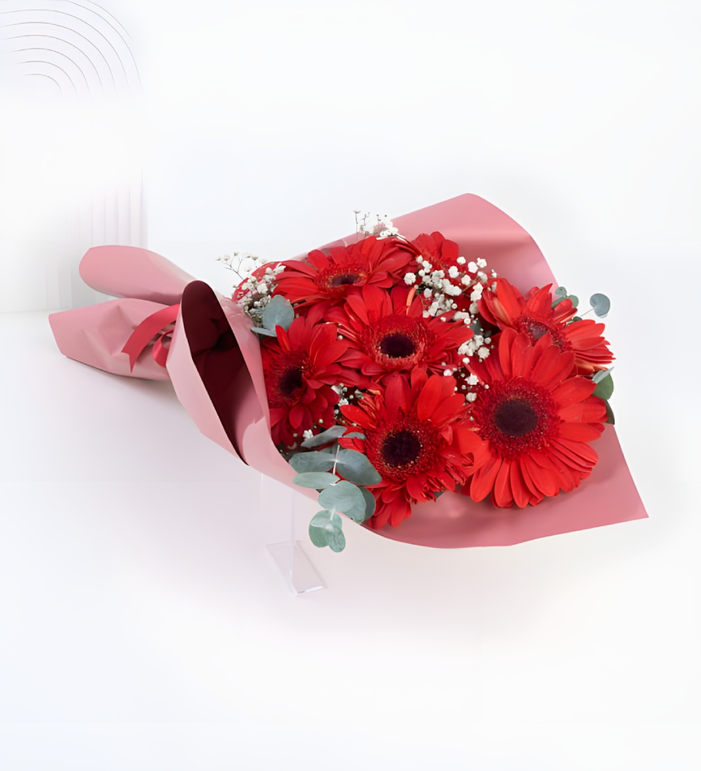 Kırmızı Gerbera Çiçek Buketi Kırmızı Gerbera Çiçek Buketi